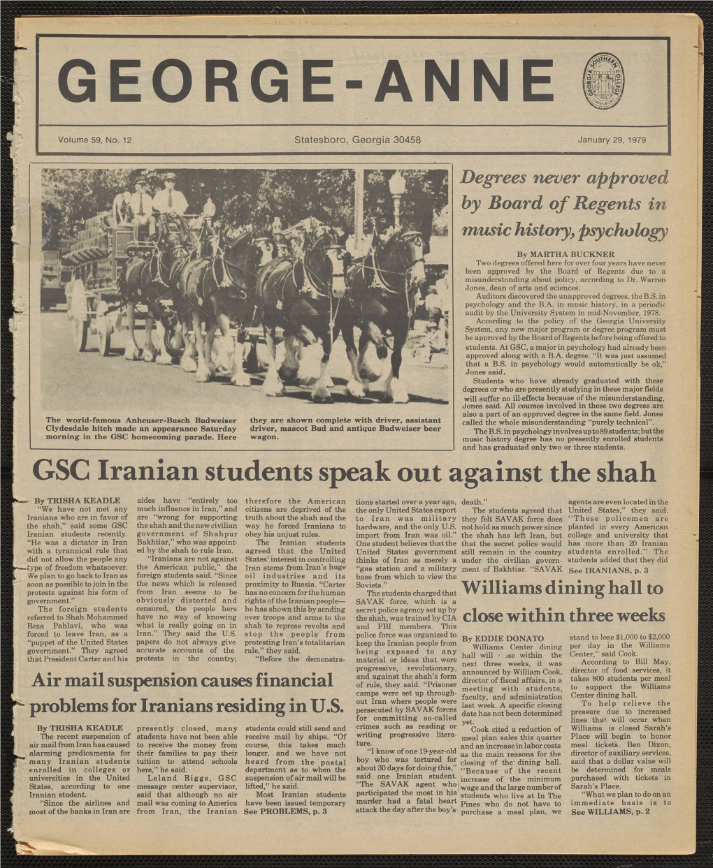 GSC Iranian Students Speak out Against the Shah