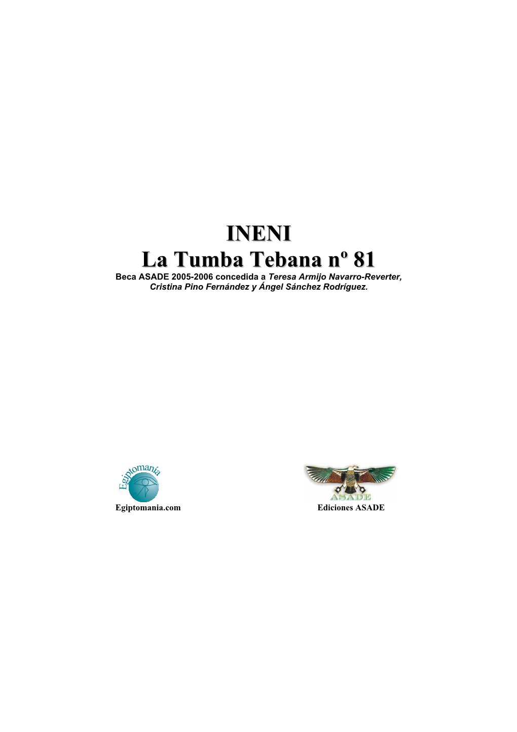 INENI La Tumba Tebana Nº 81