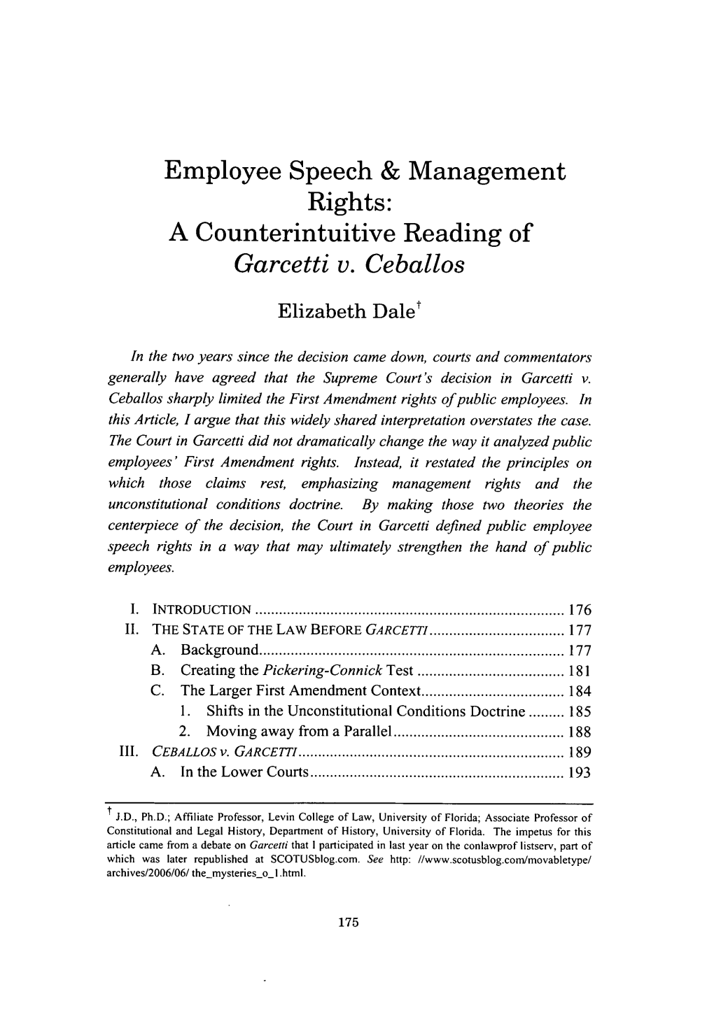 Employee Speech & Management Rights