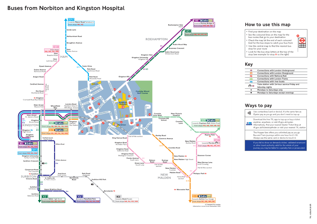 Buses from Norbiton and Kingston Hospital