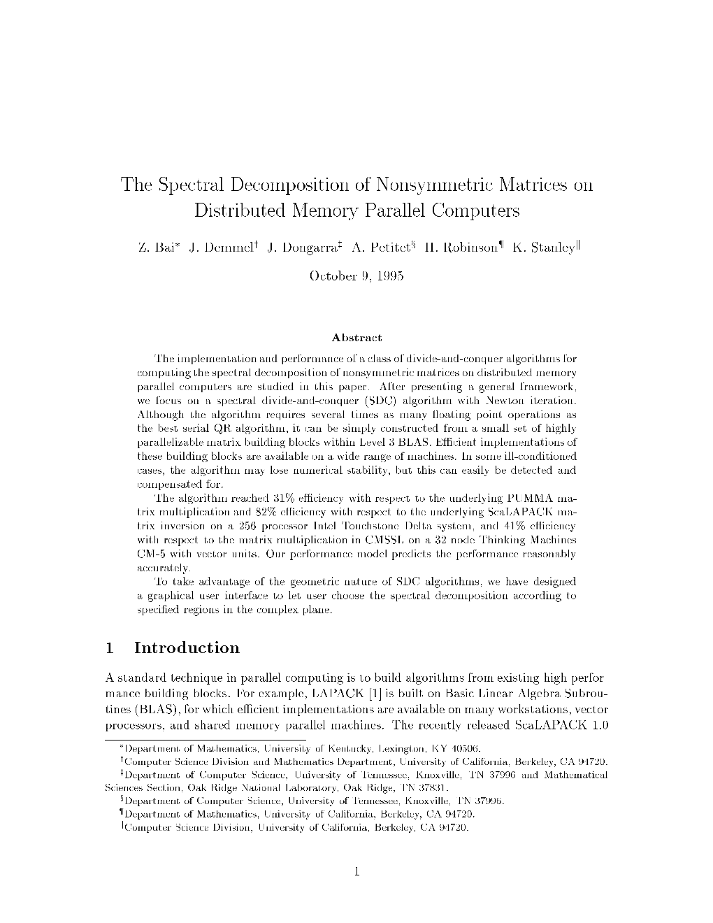 The Spectral Decomposition of Nonsymmetric Matrices On