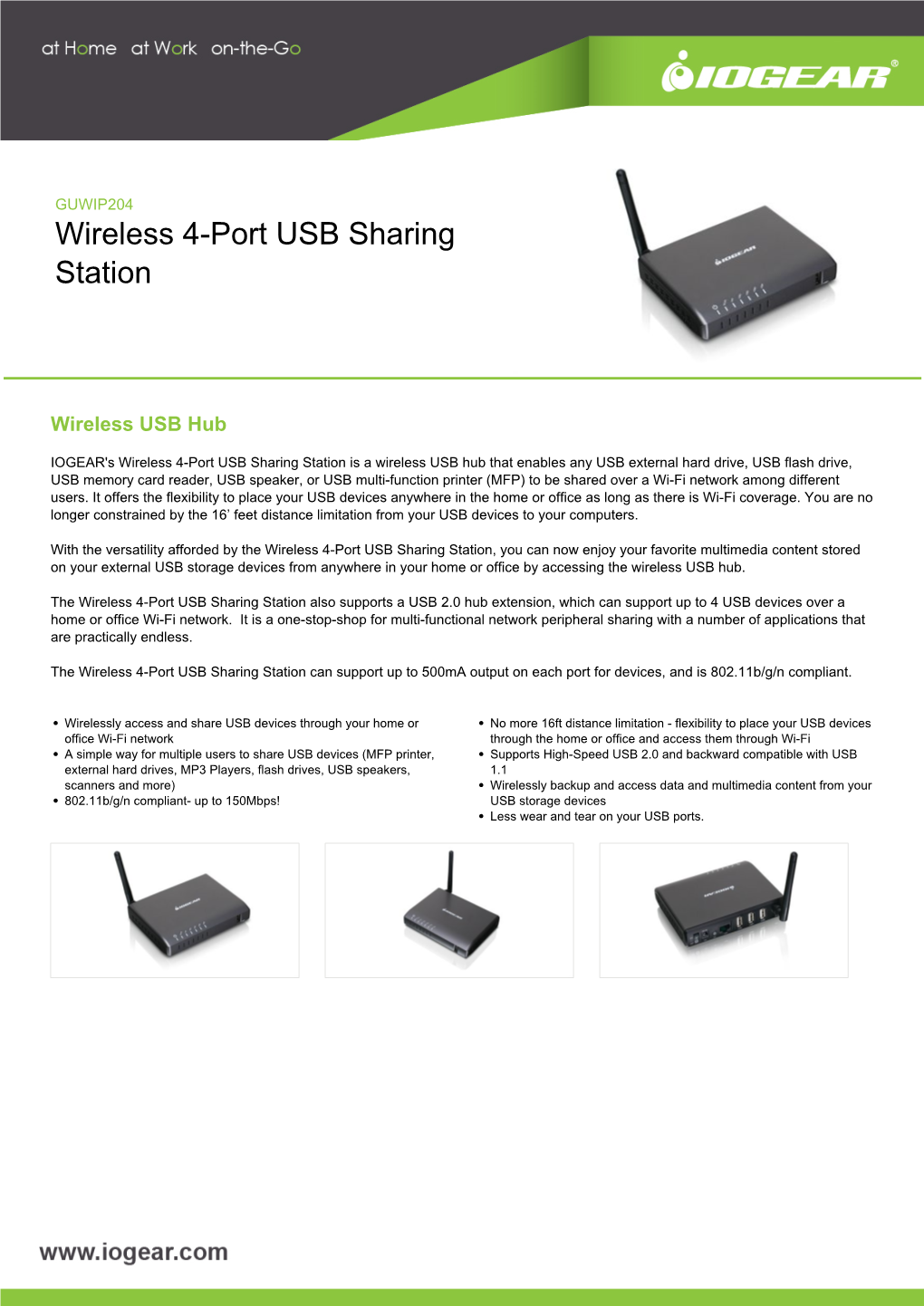 Wireless 4-Port USB Sharing Station