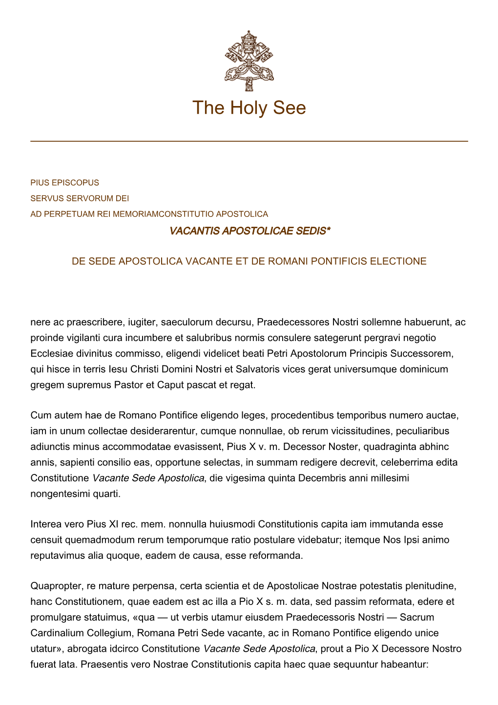 The Holy See