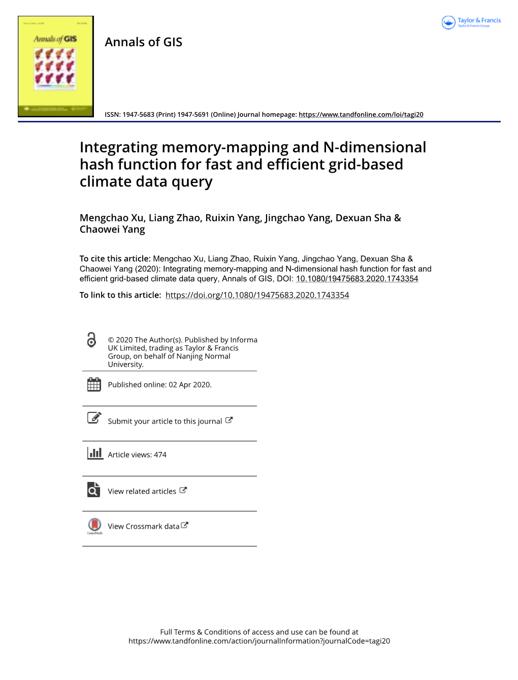 Integrating Memory-Mapping and N-Dimensional Hash Function for Fast and Efficient Grid-Based Climate Data Query