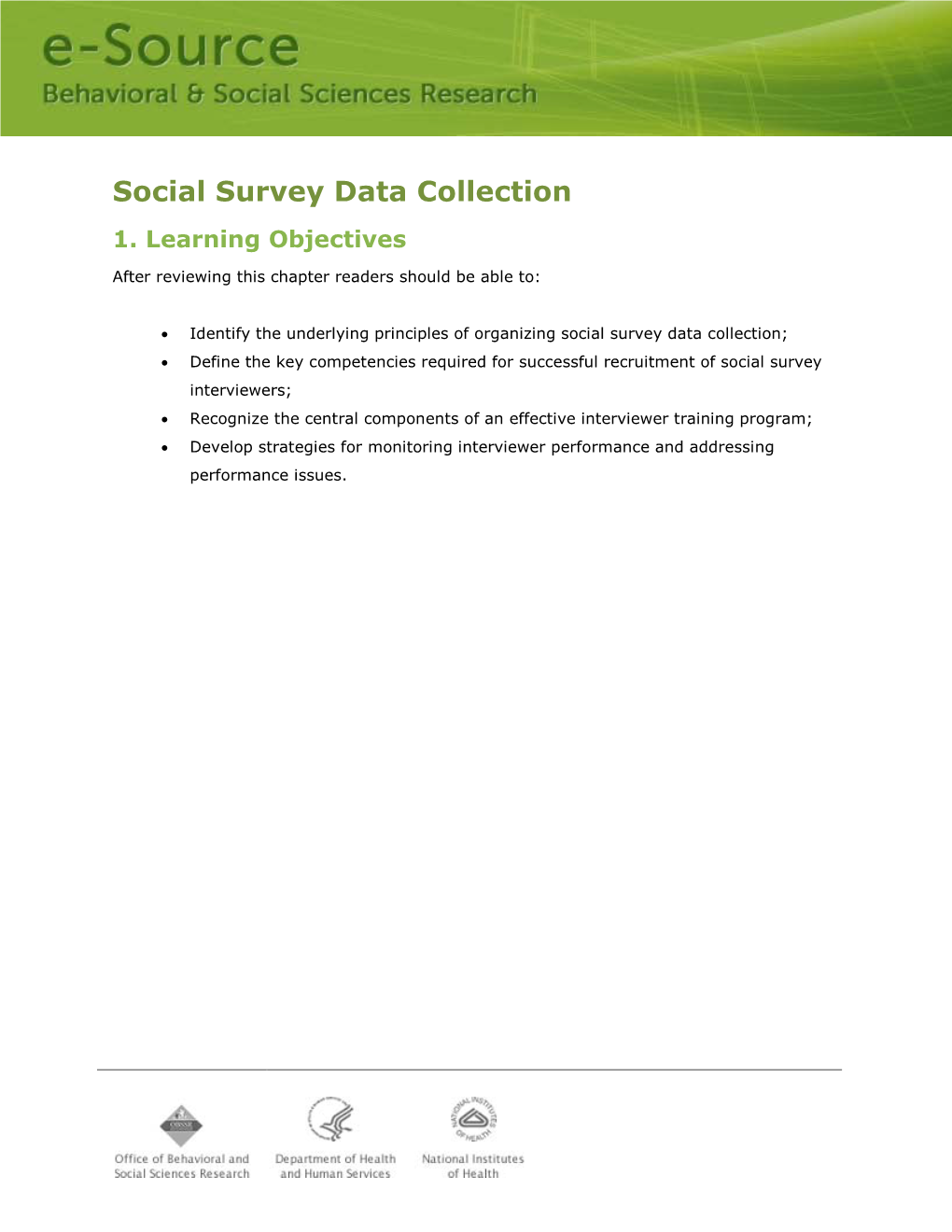 Social Survey Data Collection 1