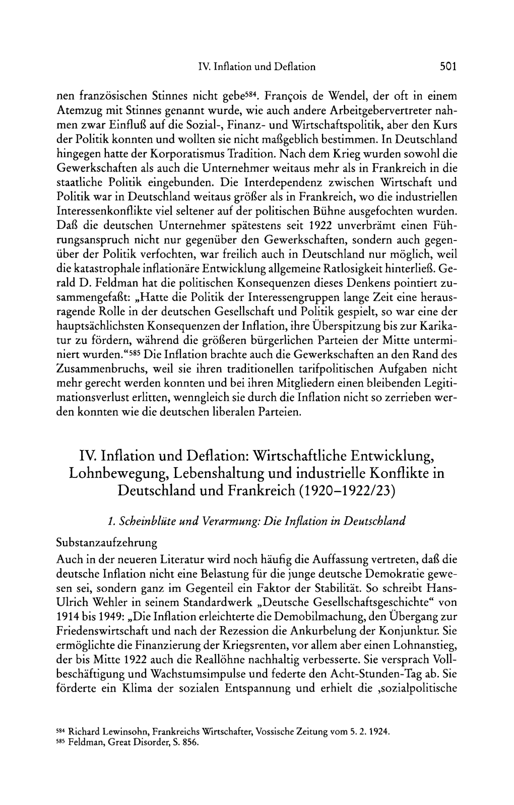 IV. Inflation Und Deflation 501 Nen Französischen Stinnes Nicht Gebe584