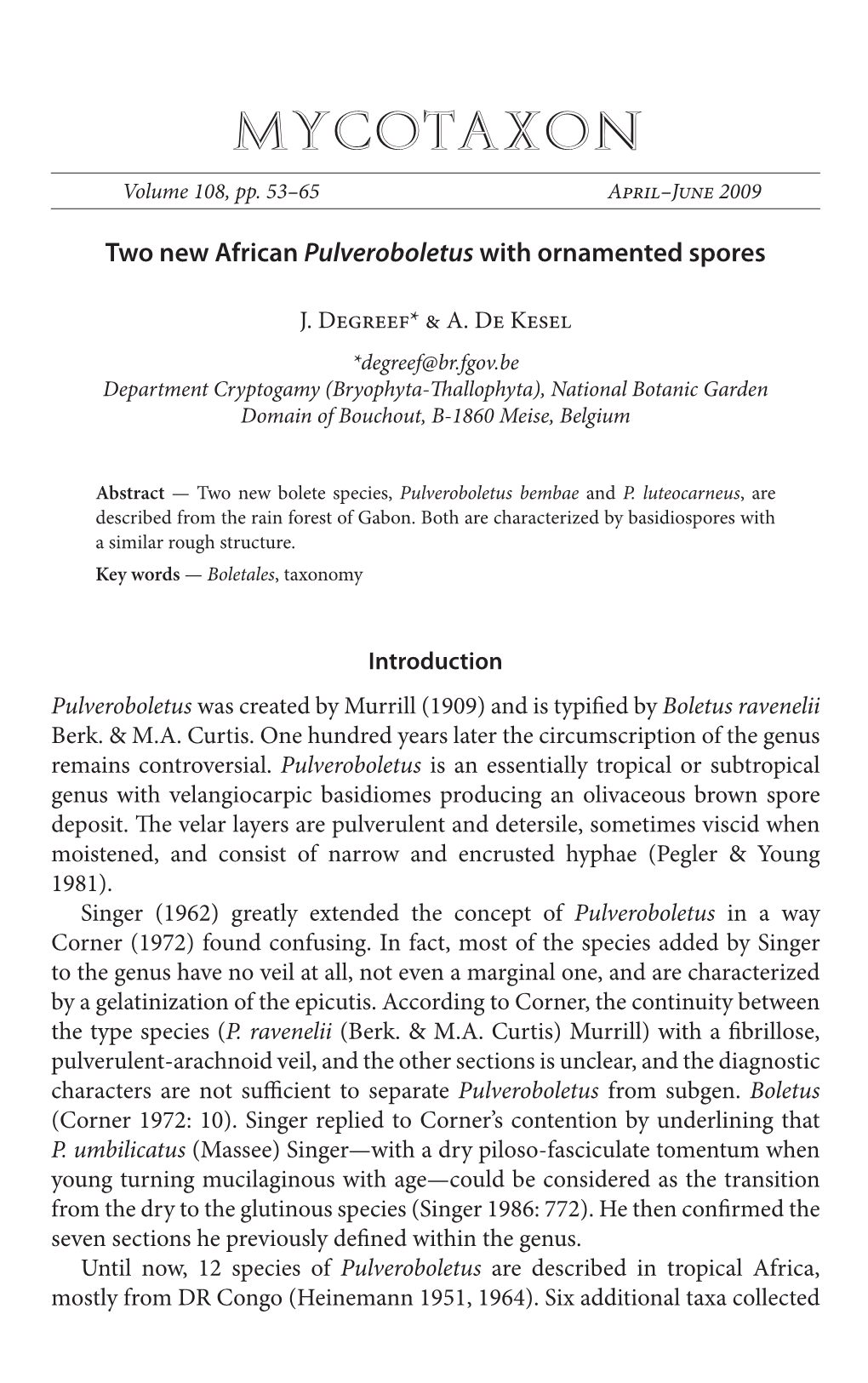 &lt;I&gt;Pulveroboletus&lt;/I&gt; with Ornamented Spores