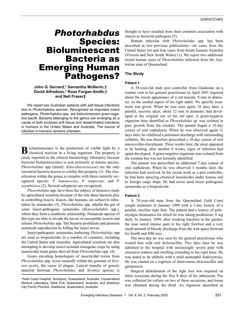 Photorhabdus Species