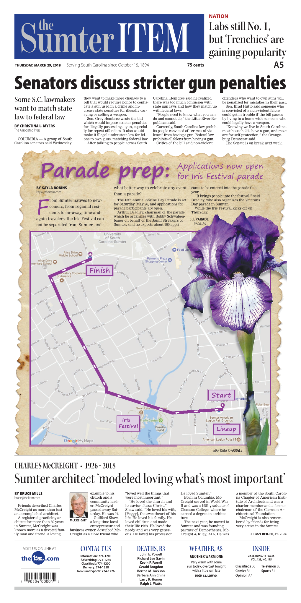Parade Prep: for Iris Festival Parade
