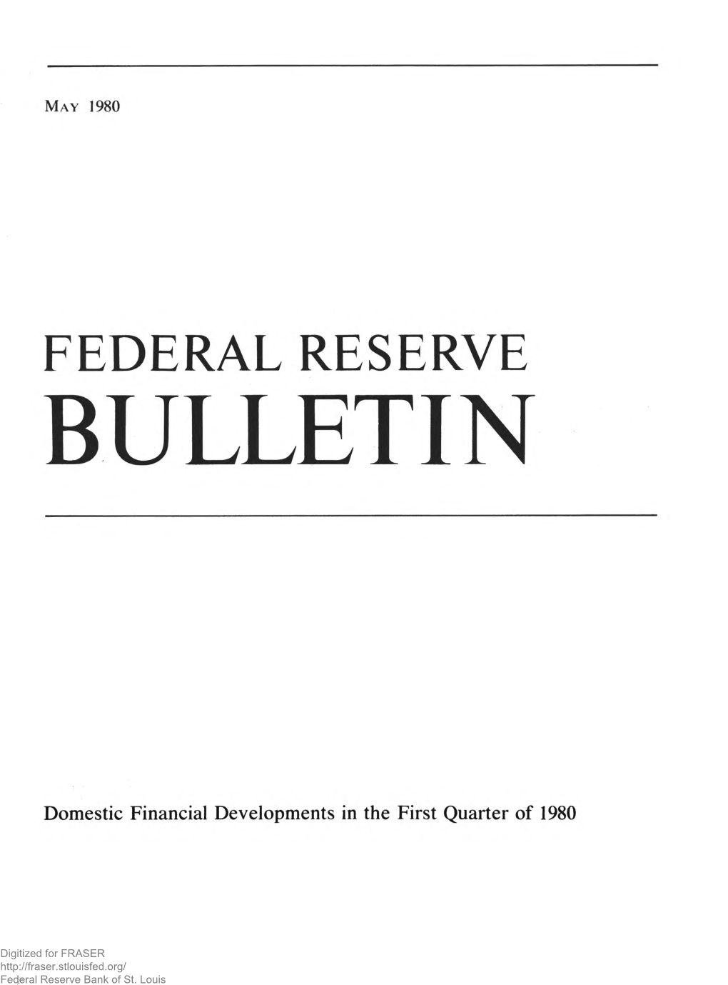 Federal Reserve Bulletin