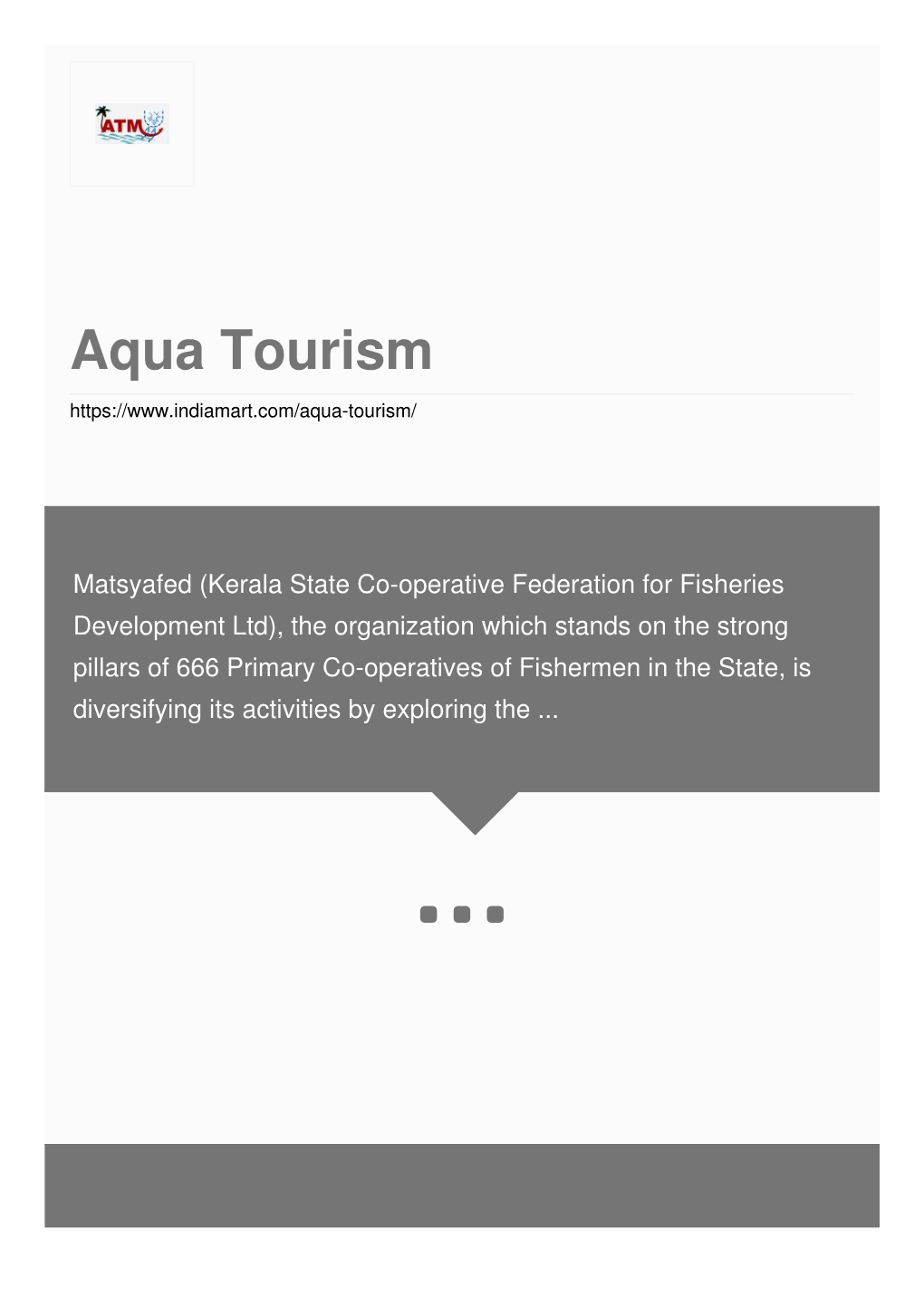 Aqua Tourism
