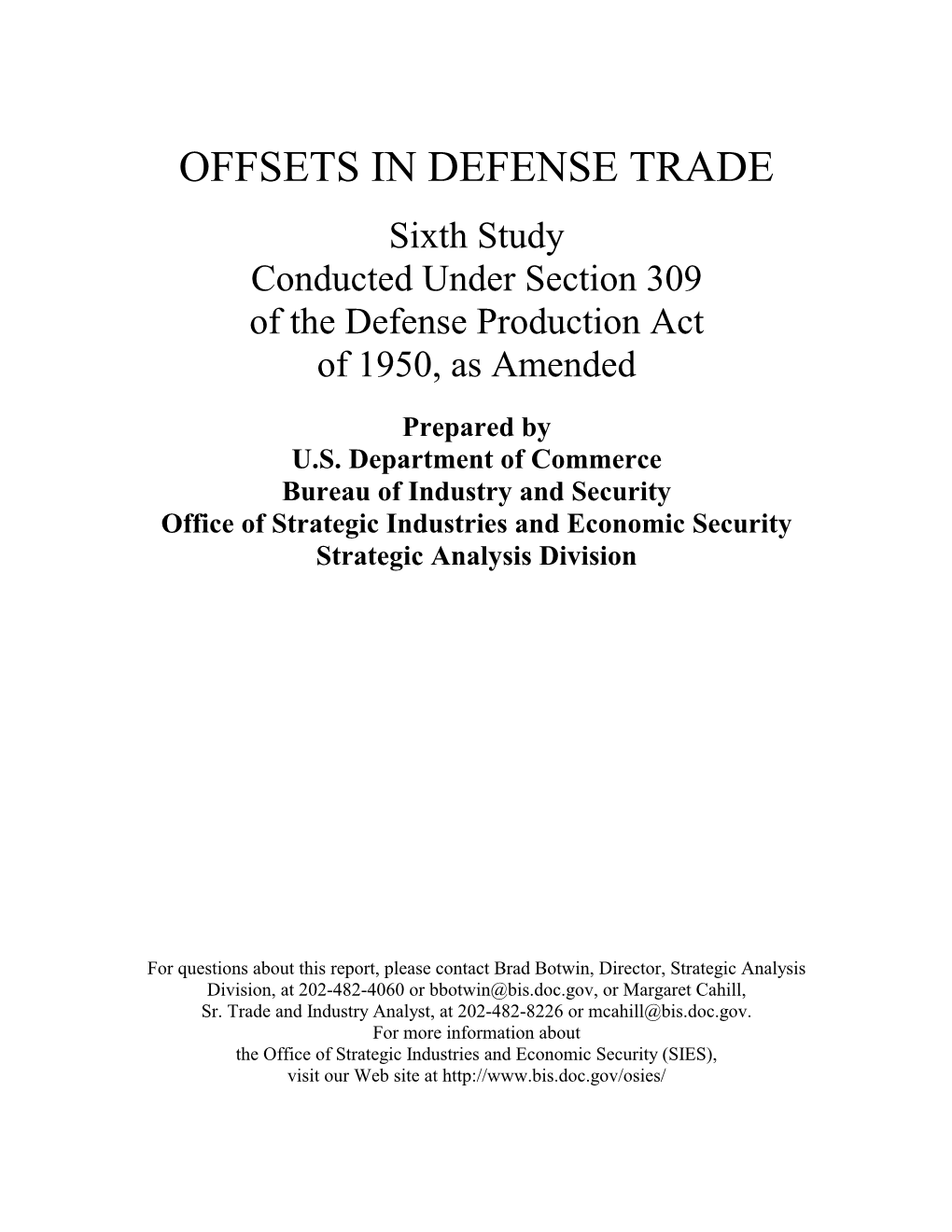 Offsets in Defense Trade