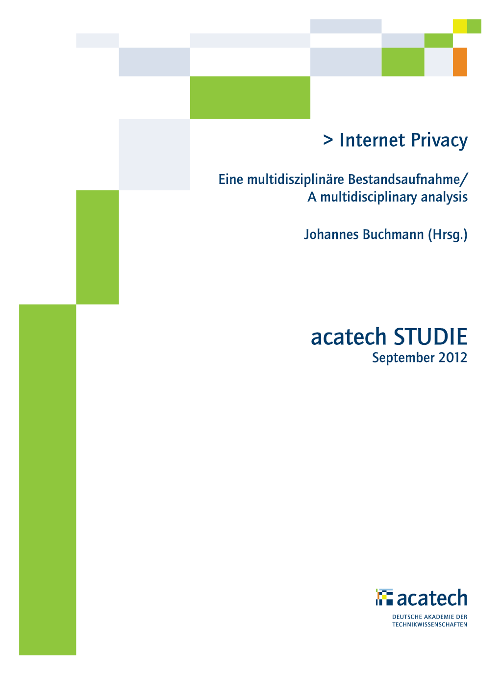 Acatech STUDIE September 2012 Titel