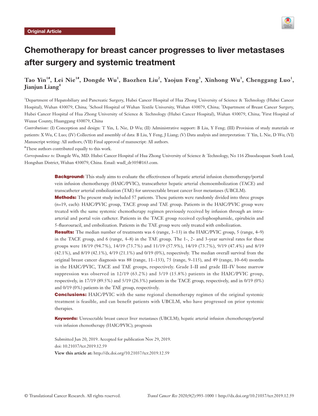 Chemotherapy for Breast Cancer Progresses to Liver Metastases After Surgery and Systemic Treatment