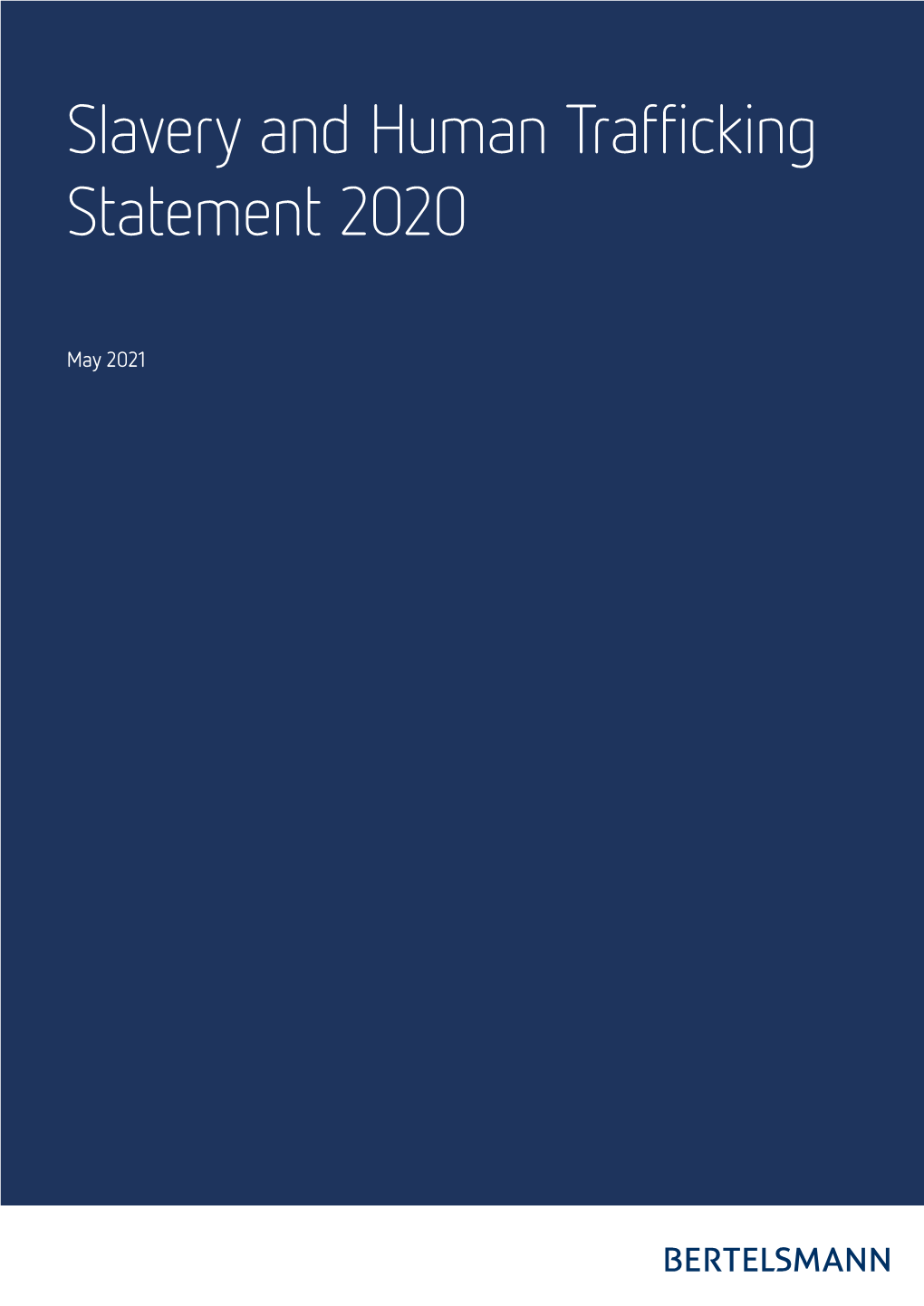 Bertelsmann Slavery and Human Trafficking Statement 2020