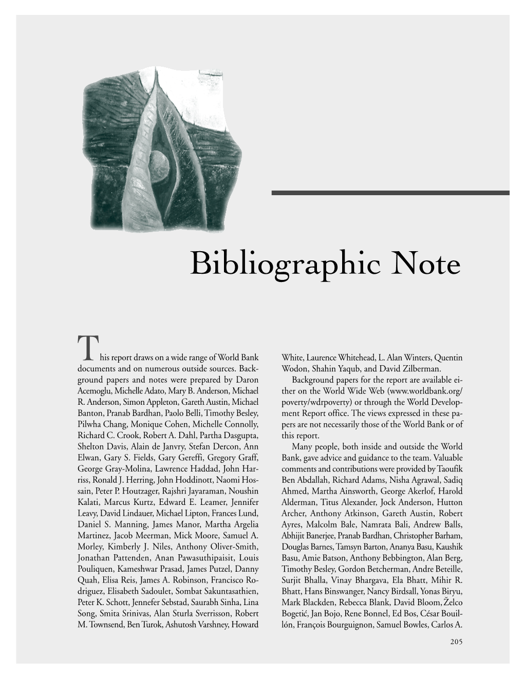 Bibliographic Note