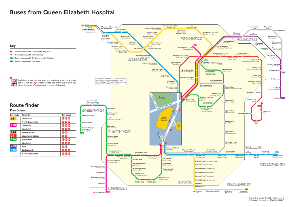 Buses from Queen Elizabeth Hospital