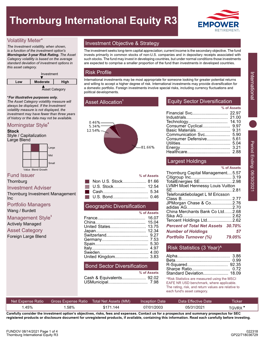 Thornburg International Equity R3