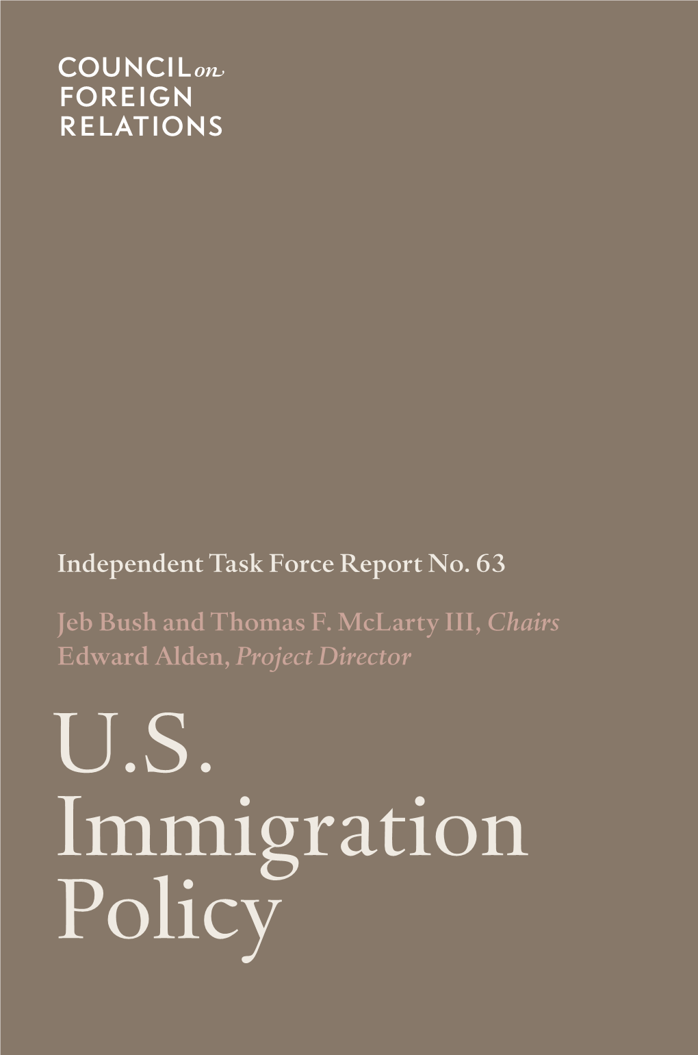 U.S. Immigration Policy U.S