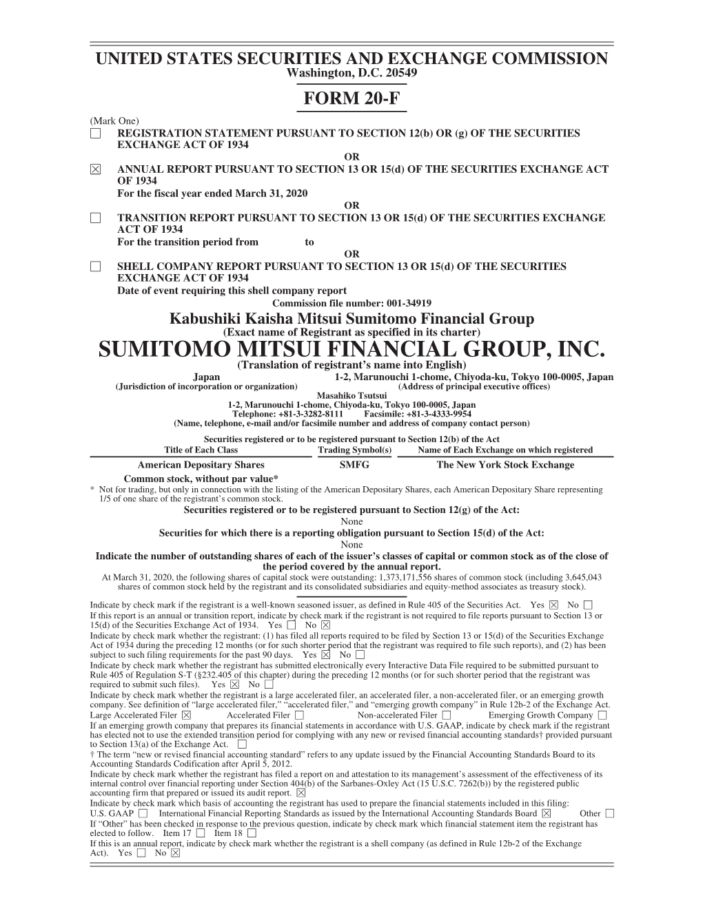 Sumitomo Mitsui Financial Group, Inc