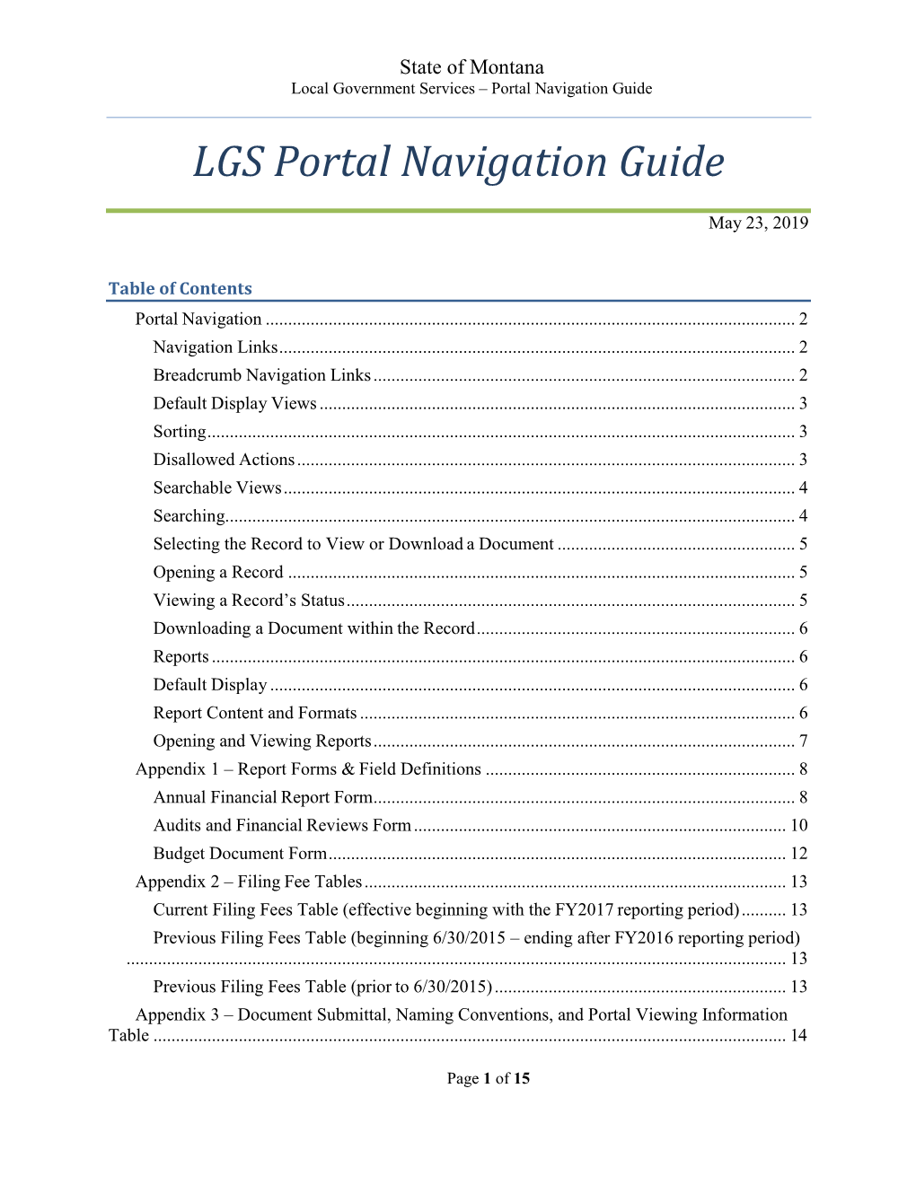 Portal Navigation Guide