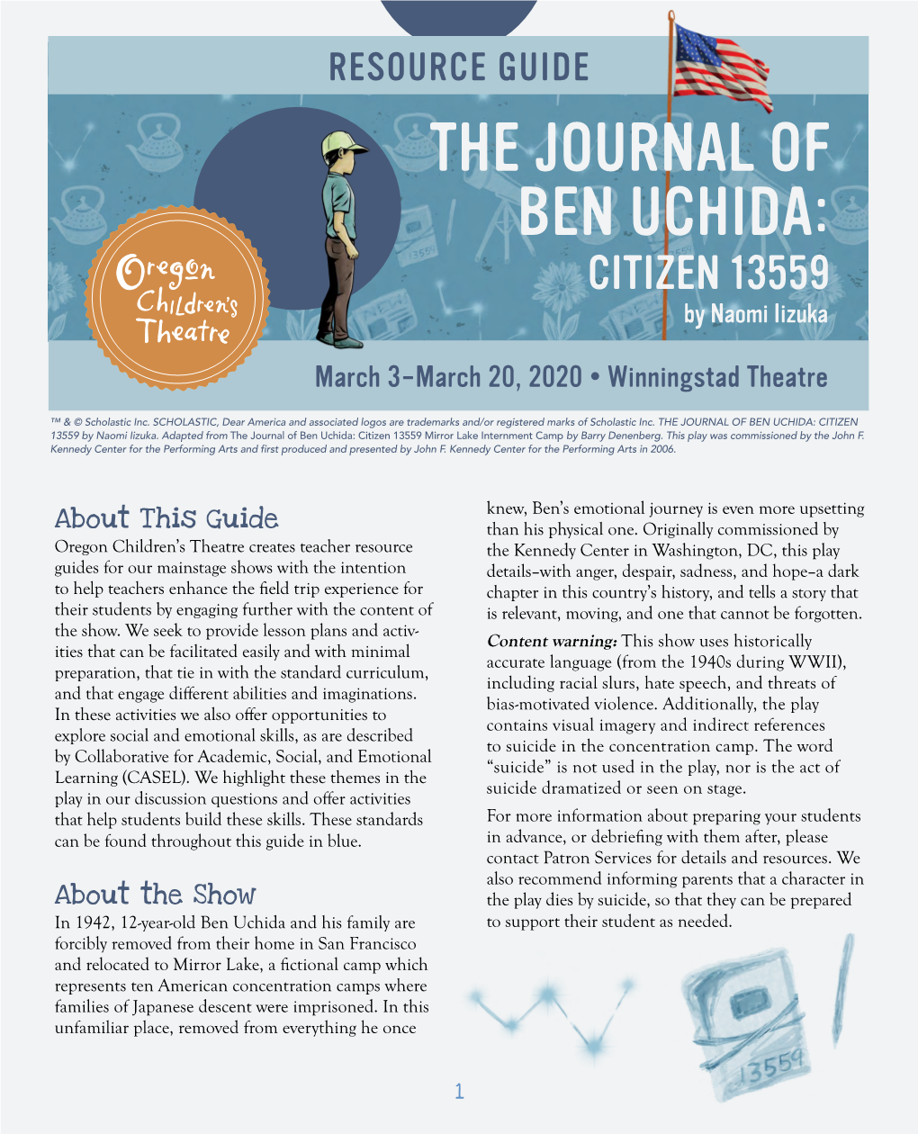 THE JOURNAL of BEN UCHIDA: CITIZEN 13559 by Naomi Iizuka