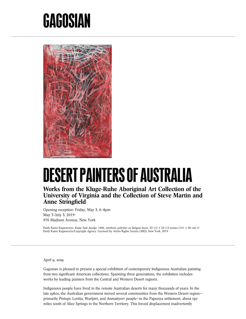 Works from the Kluge-Ruhe Aboriginal Art Collection of the University Of