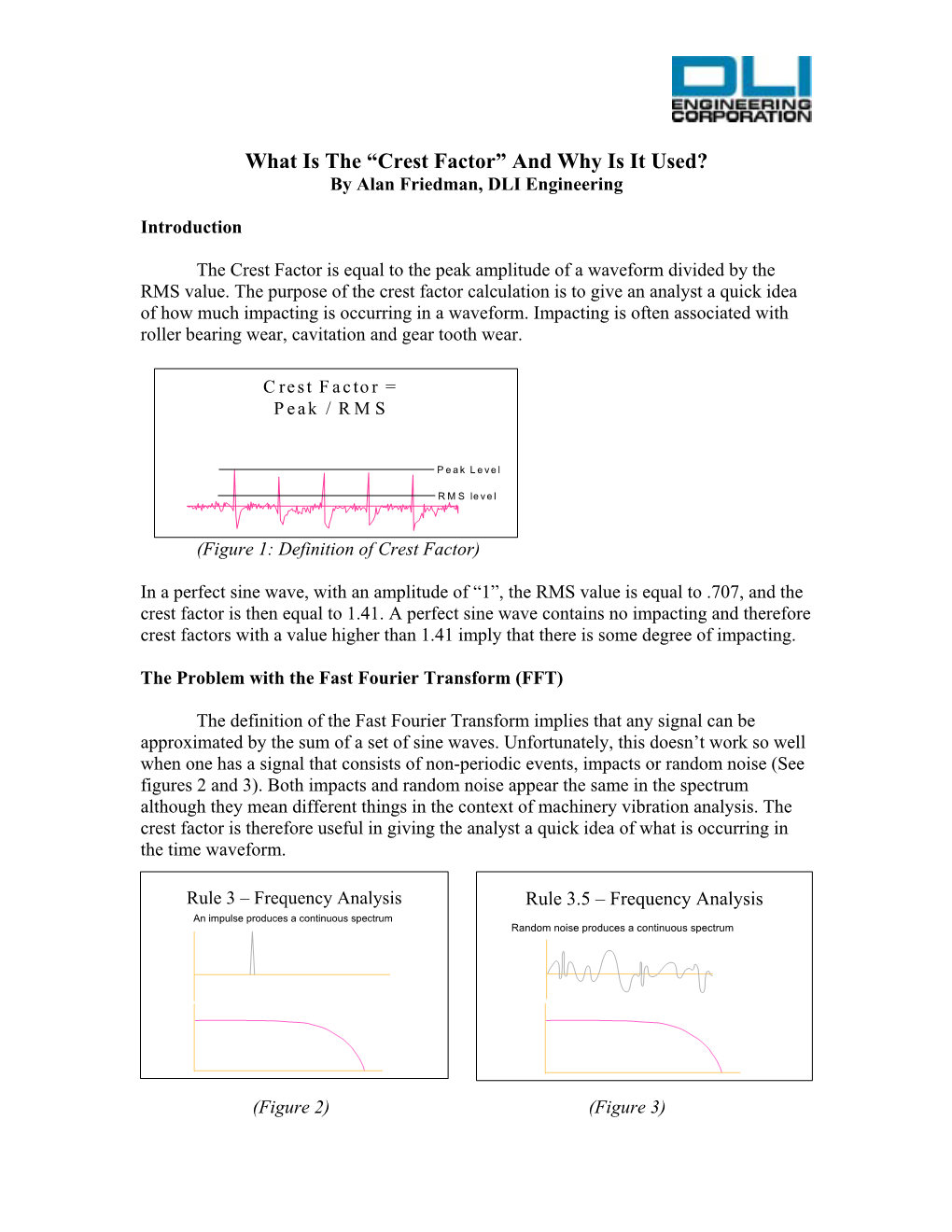 What Is the “Crest Factor” and Why Is It Used? by Alan Friedman, DLI Engineering