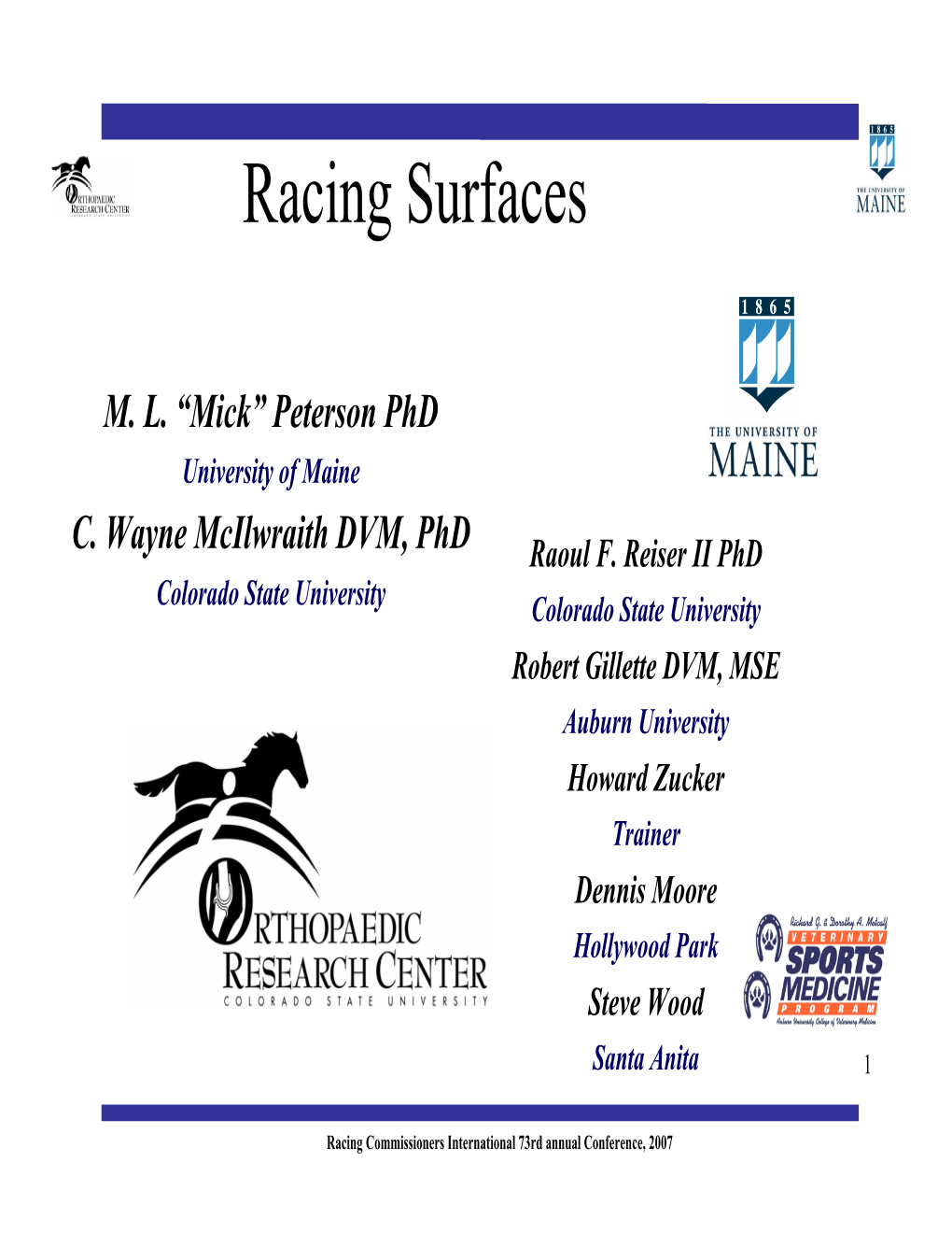 Racing Surfaces