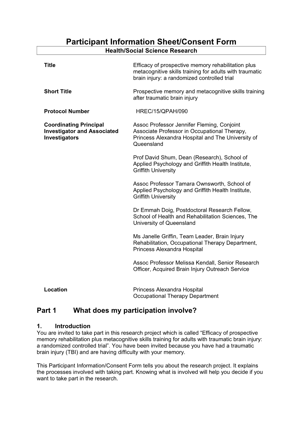 Participant Information Sheet/Consent Form