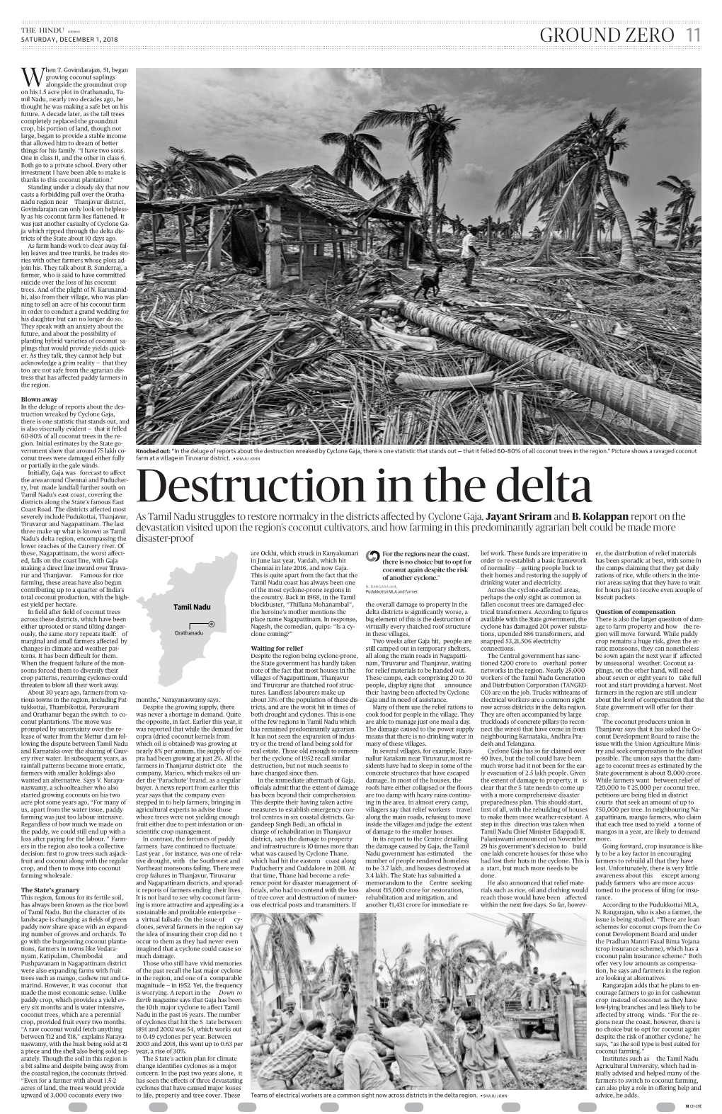Destruction in the Delta Districts Along the State’S Famous East Coast Road
