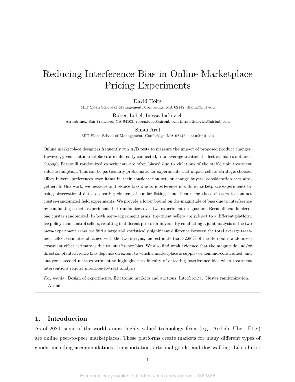 Reducing Interference Bias in Online Marketplace Pricing Experiments