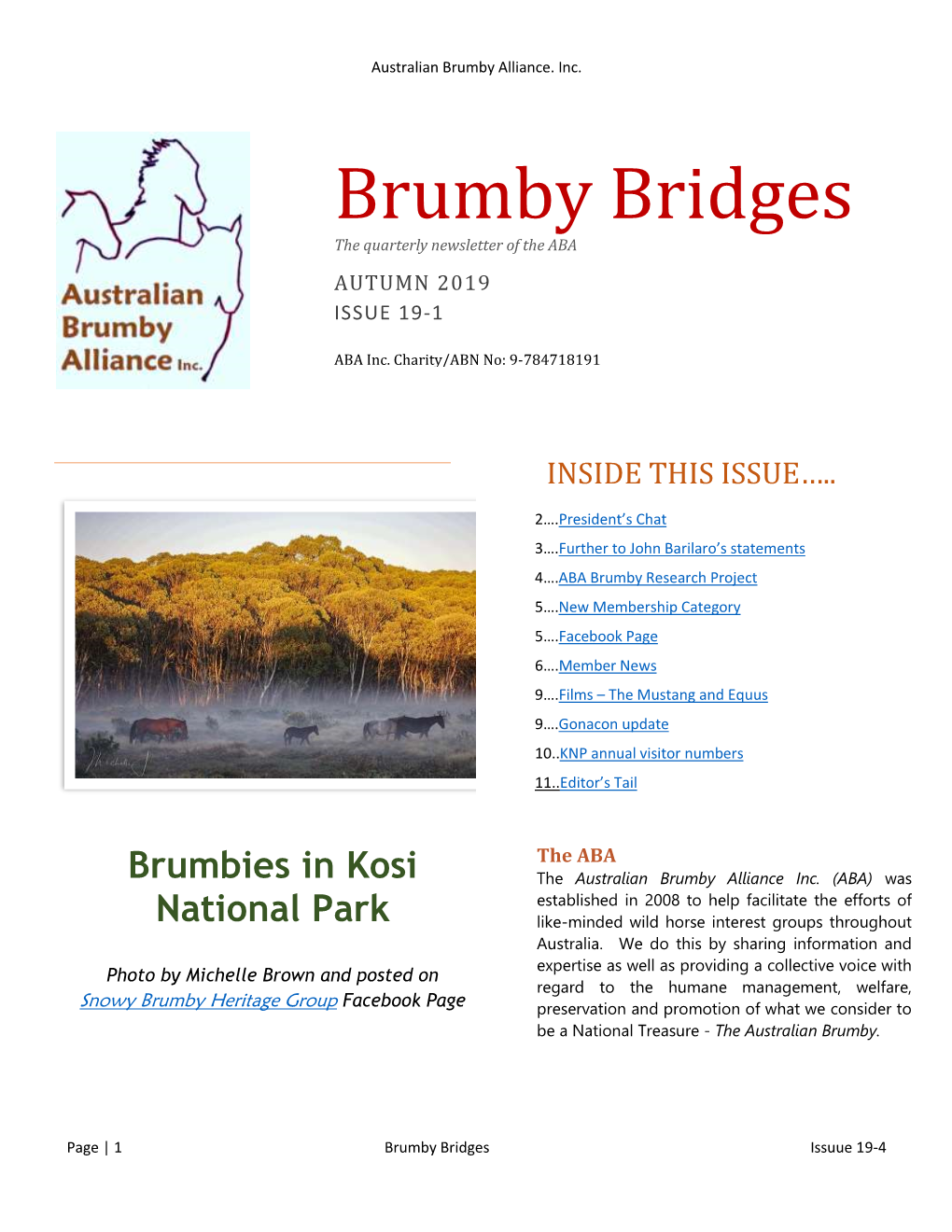 Brumby Bridges Autumn 2019