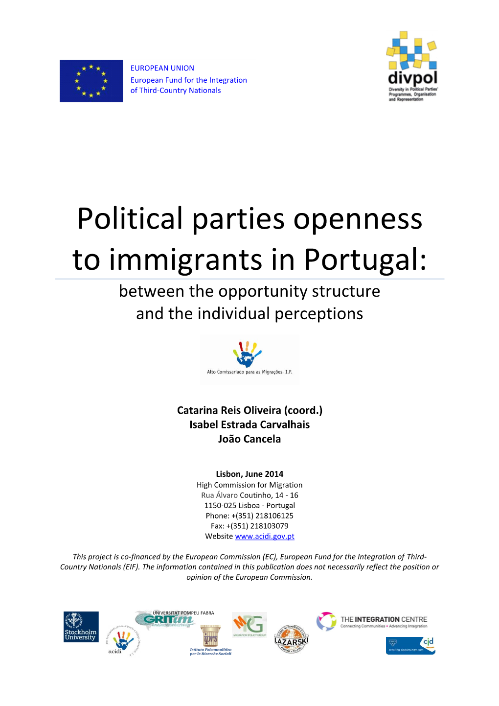 Political Parties Openness to Immigrants in Portugal: Between the Opportunity Structure and the Individual Perceptions