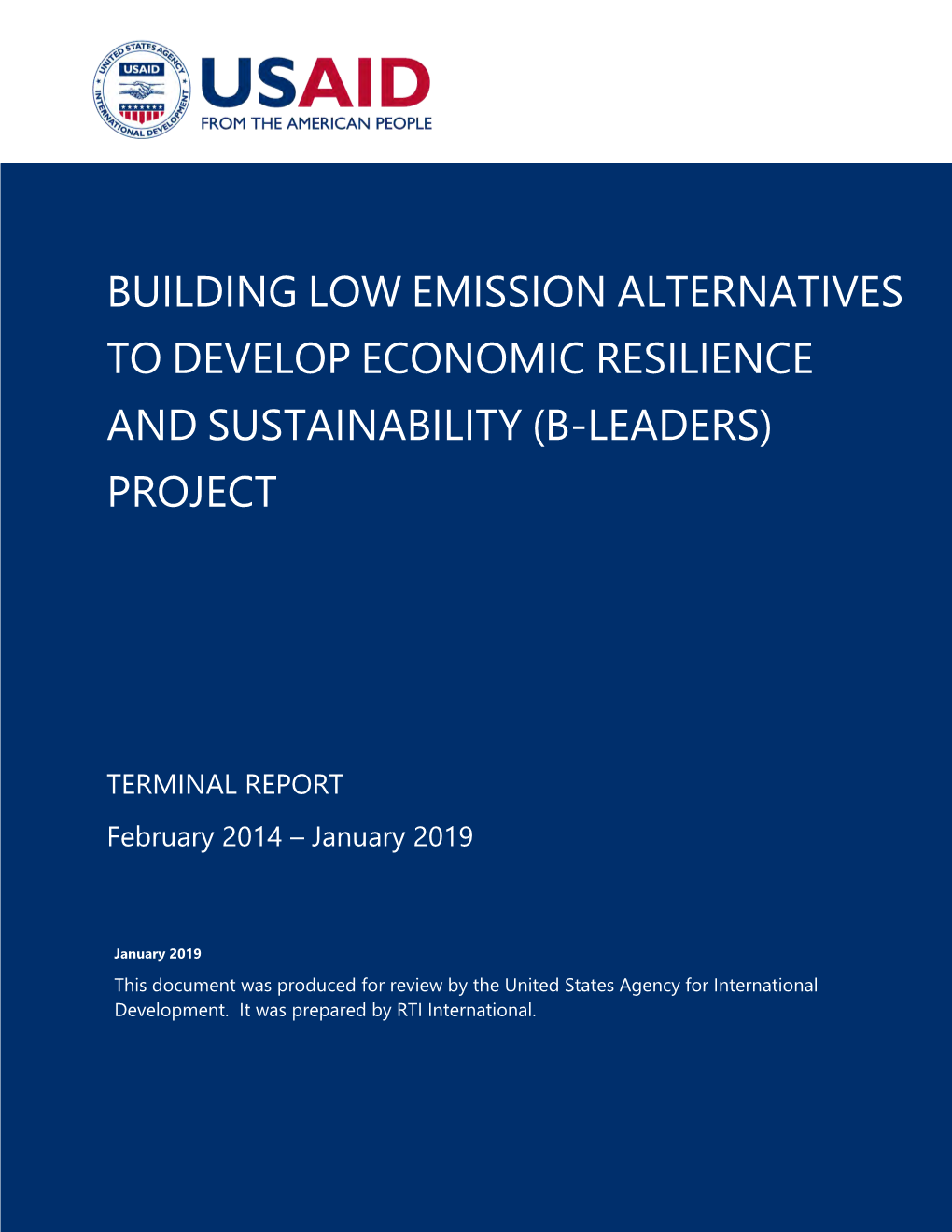 Building Low Emission Alternatives to Develop Economic Resilience and Sustainability (B-Leaders) Project