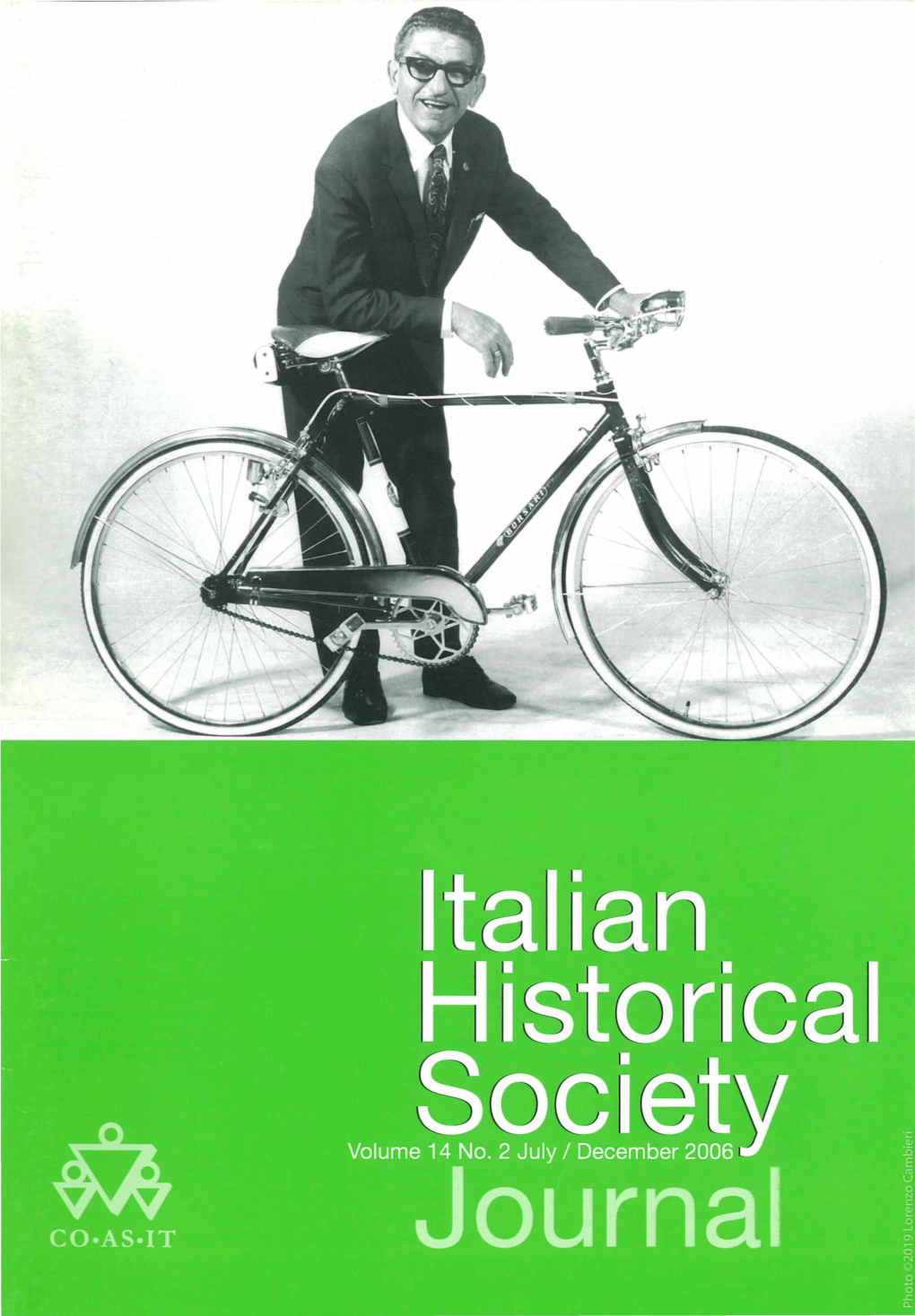 IHS Journal Are Those of the Contributors and Do Not Necessarily Reflect Those of the Italian Historical Society