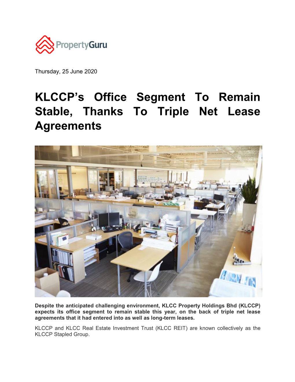 KLCCP's Office Segment to Remain Stable, Thanks to Triple Net Lease