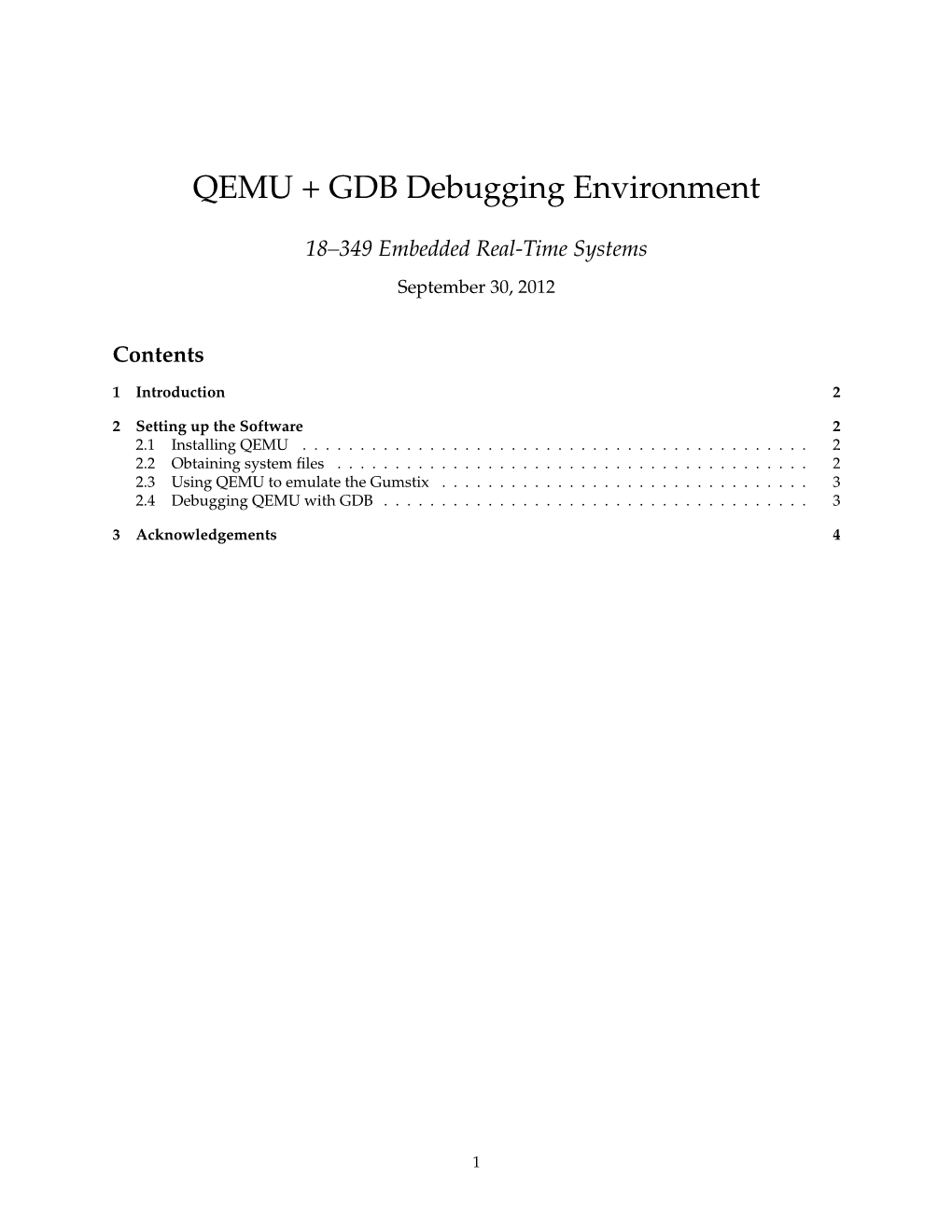 QEMU + GDB Debugging Environment