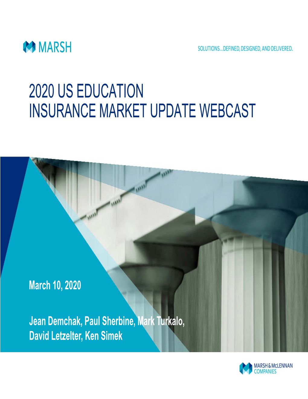 2020 Us Education Insurance Market Update Webcast