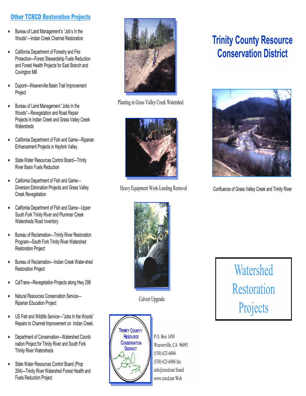Watershed Restoration Projects