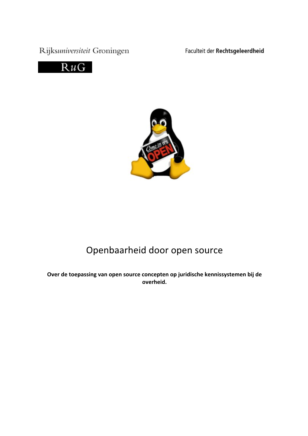 Openbaarheid Door Open Source