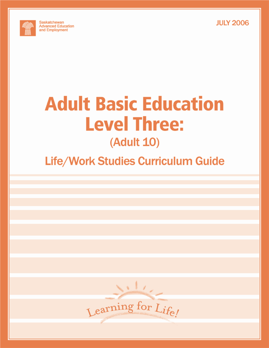 Life/Work Studies Curriculum Guide