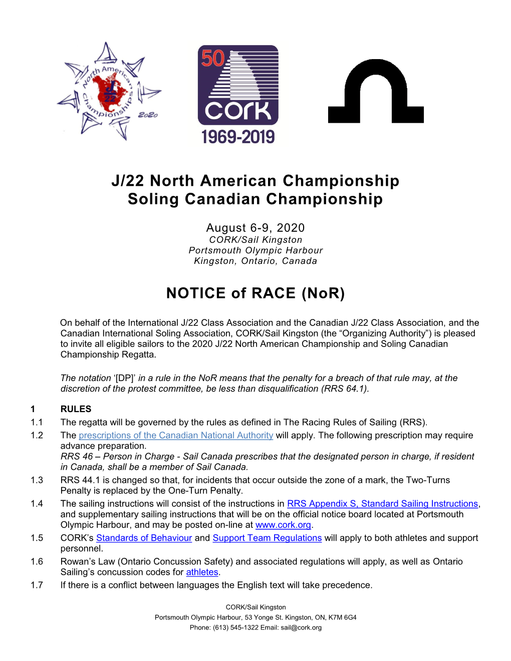 J/22 North American Championship Soling Canadian Championship