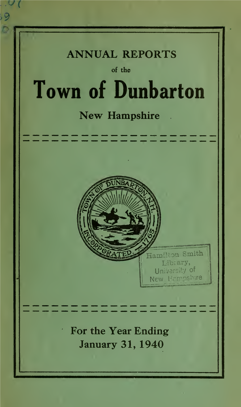 Annual Reports of the Selectmen, Treasurer, Auditors, Town Clerk