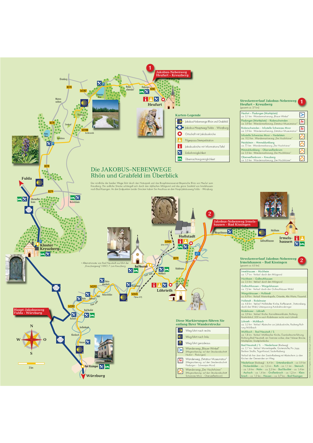 Die JAKOBUS–NEBENWEGE Rhön Und Grabfeld Im Überblick