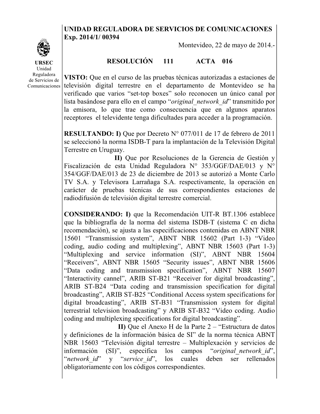 Unidad Reguladora De Servicios De Comunicaciones