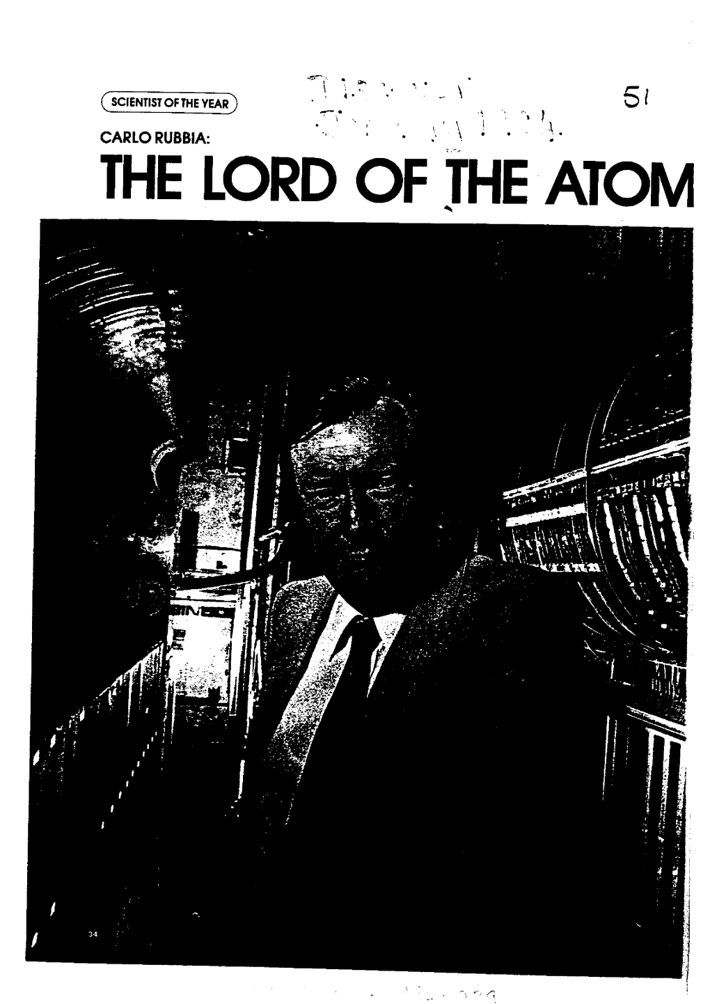 Scientist of the Year Carlo Rubbia: the Lord of the Atom Smashers