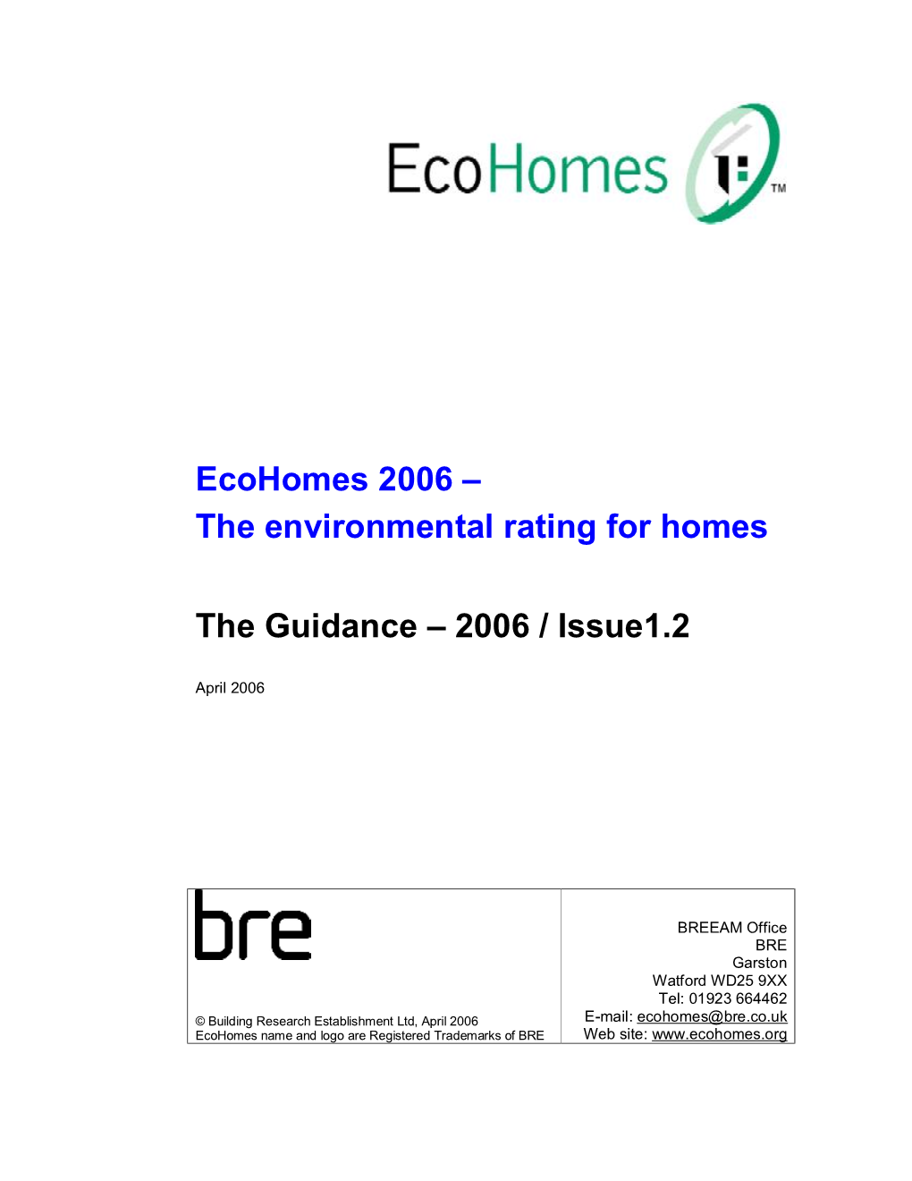 Ecohomes 2006 Guidance V1.2