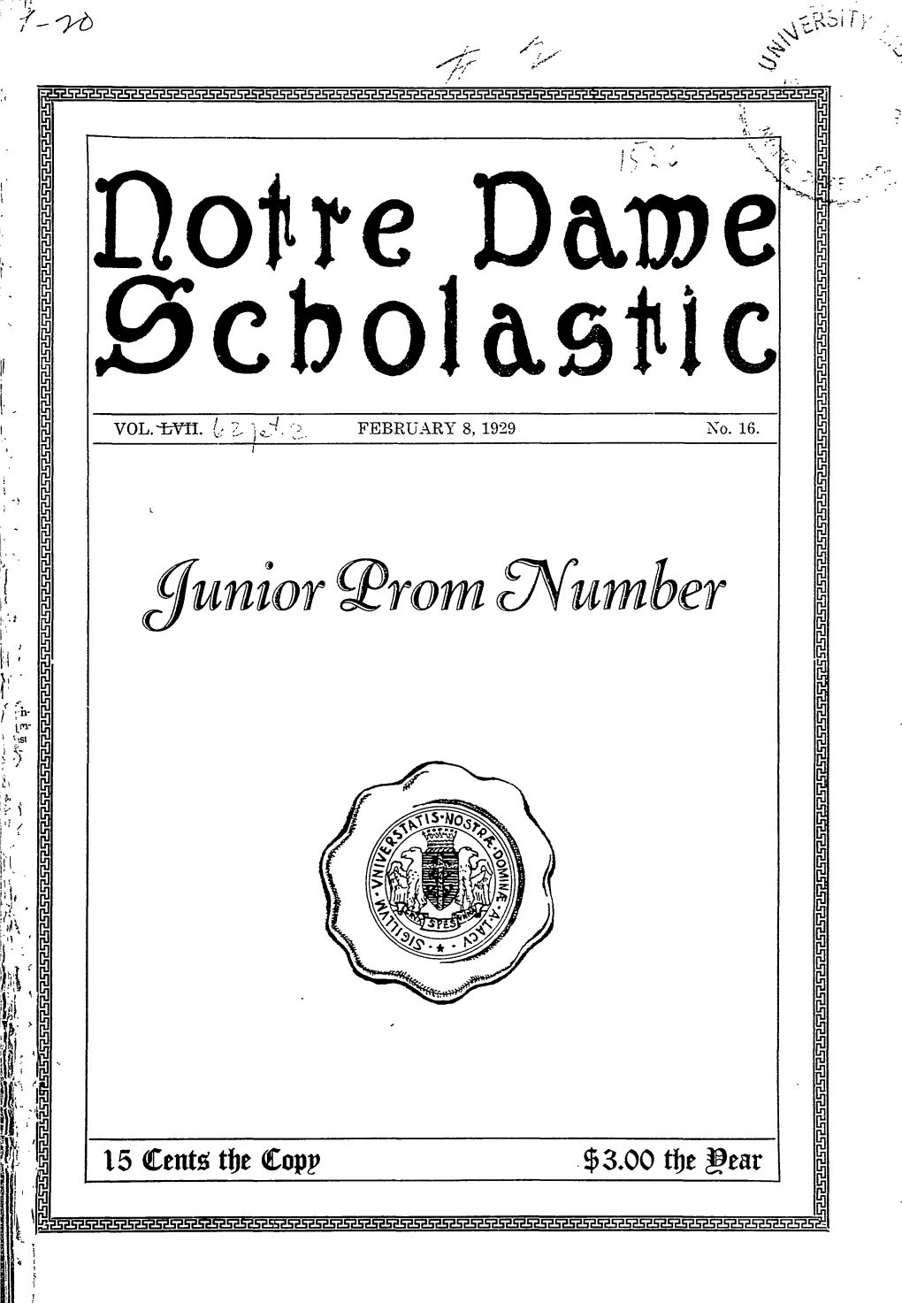 Notre Dame Scholastic, Vol. 62, No. 16