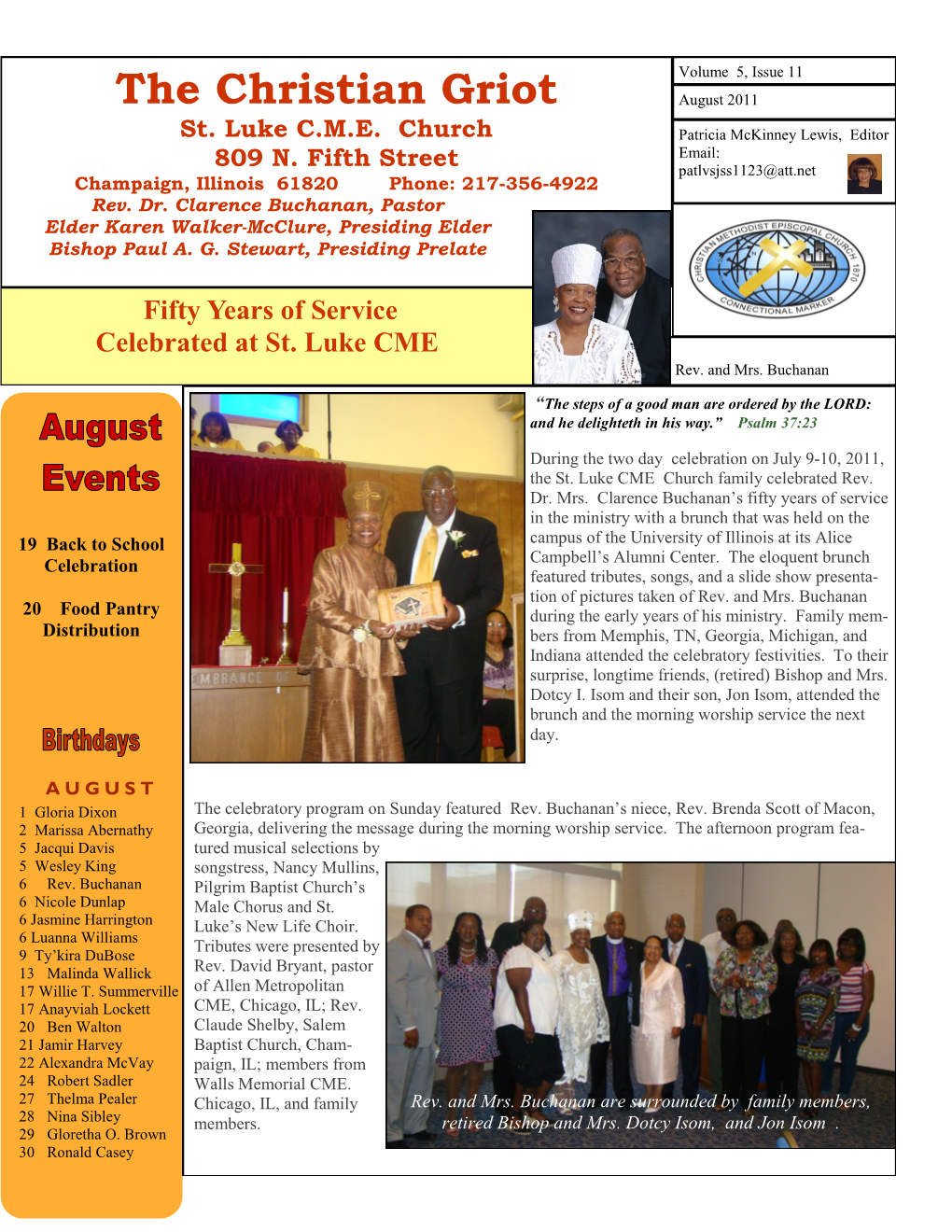 The Christian Griot August 2011 St